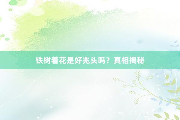 铁树着花是好兆头吗？真相揭秘